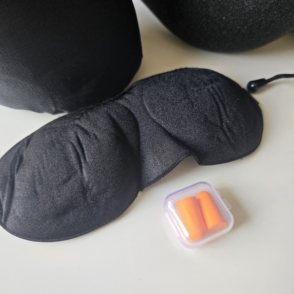 MLV Black Neck Support Travel Pillow - Picture 9 of 16